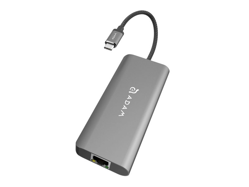 Replicador de puertos 6 en 1 USB-C, Ethernet, HDMI, USB-A, Lector de Tarjetas