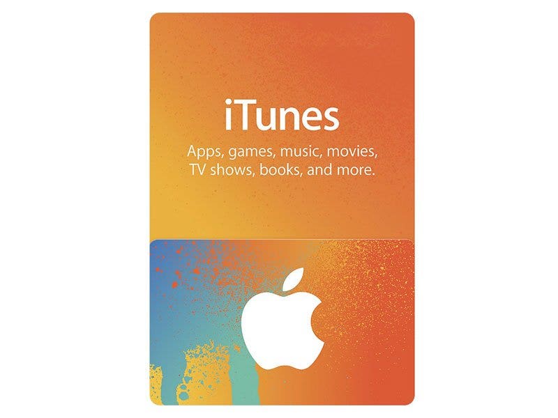 Tarjeta para iTunes & App Store de $20