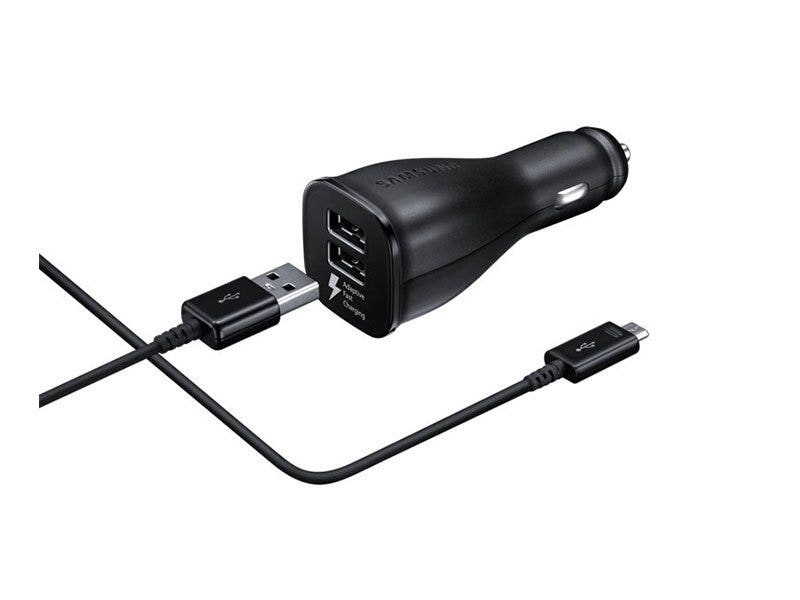 Samsung Adaptador Para Carro Con Doble Entrada USB (Negro)