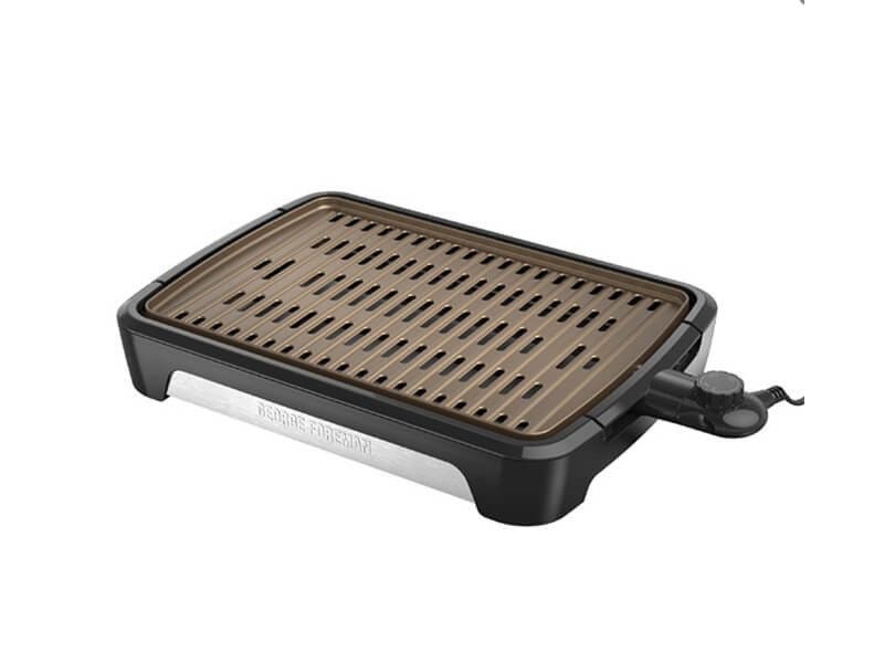 Parrilla de interior y exterior sin humo George Foreman GFS0172SB, Antiadherente, Color Negro