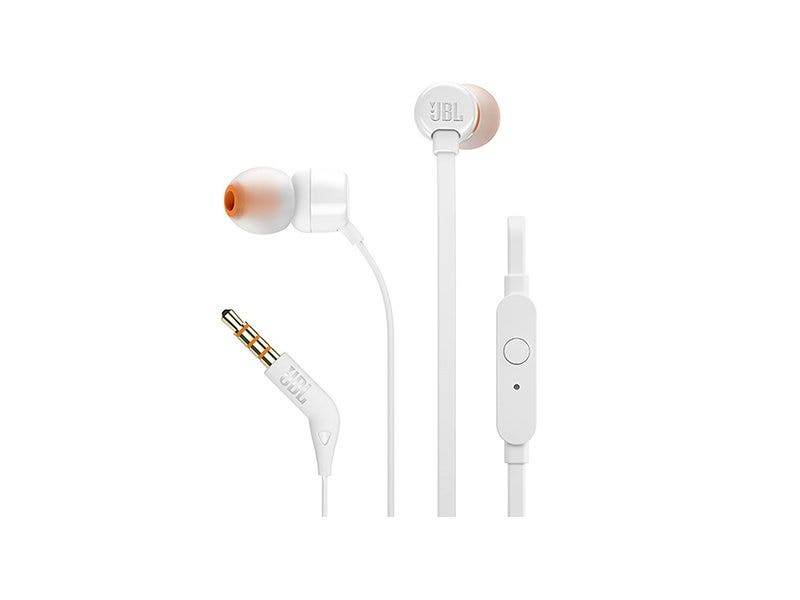 Audífonos JBL Tune 110 In-Ear Alámbrico con Micrófono (Blanco)