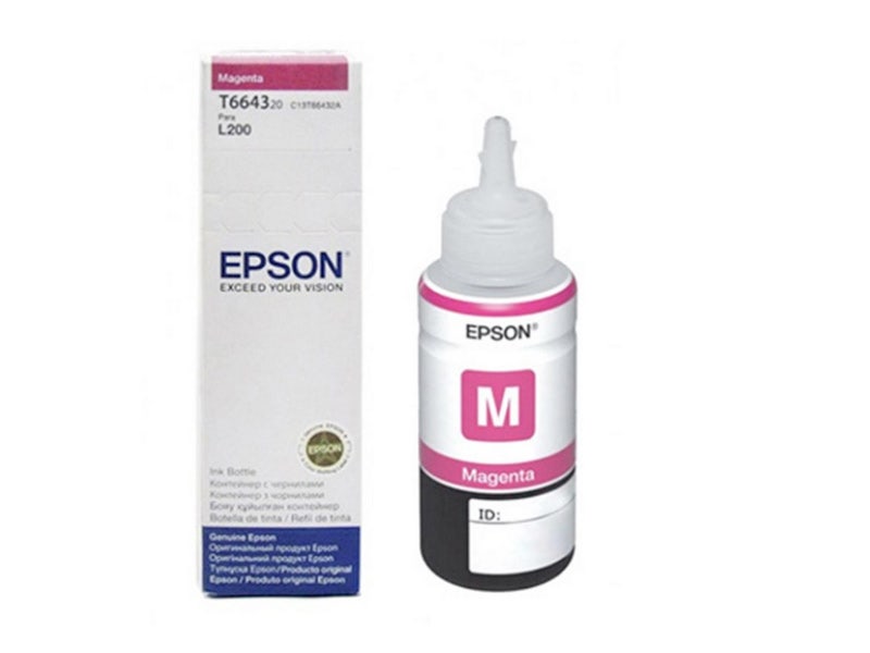 Botella de Tinta Epson T664 320 Color Magenta para Impresoras