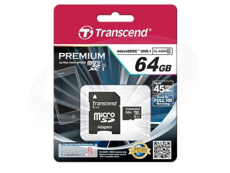 MEMORIA MICRO SD CLASE 10 DE 64GB